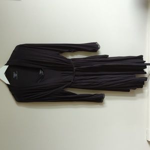 Motherhood Maternity Robe & Nightgown Set lace trim black for hospital bag